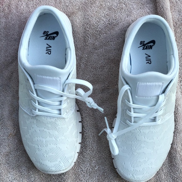 Nike SB Stefan Janoski Max Triple White 631303 114 - Picture 2 of 6